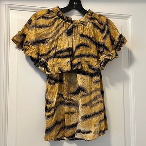 HOFMANN Copenhagen tiger striped ruffle top